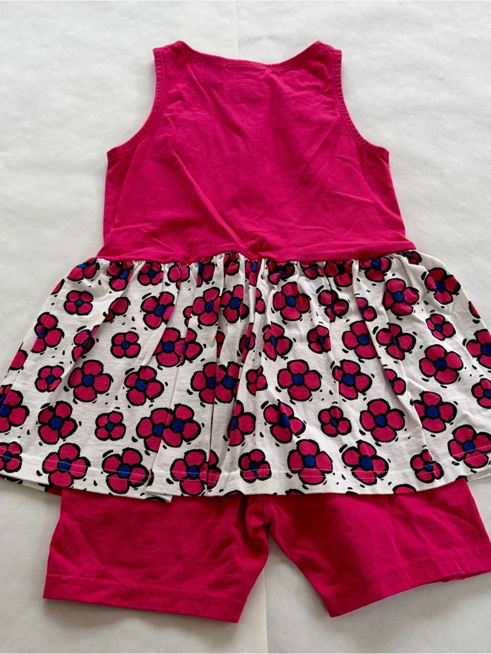 1990s Mickey Inc Winnie the Pooh Tank Dress With Shorts Flowers S 6-8
